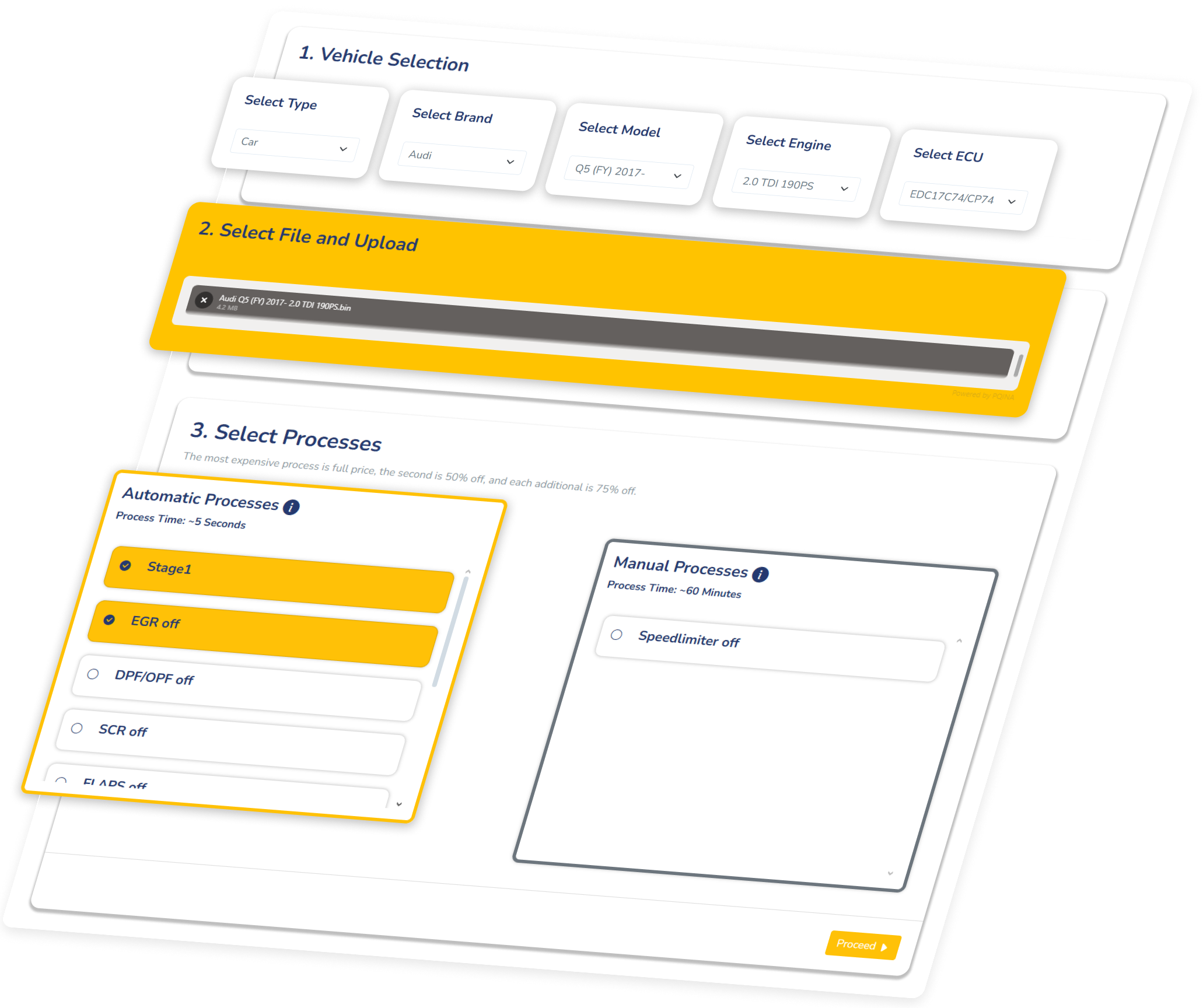 CTX-Tuner ECU file processing dashboard